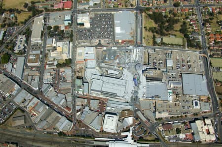 Aerial Image of CLOSEUP OF BLACKTOWN CBD.