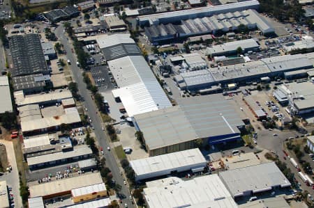 Aerial Image of CLOSEUP OF INDUSTRIAL AREA IN BLACKTOWN.