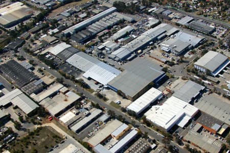 Aerial Image of INDUSTRIAL BUILDINGS IN BLACKTOWN.