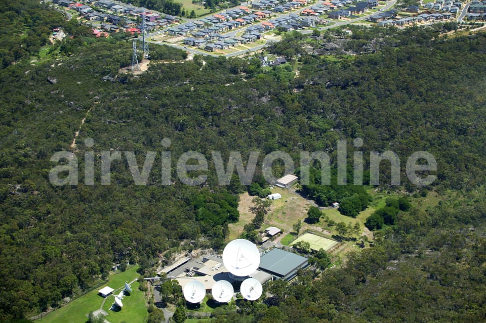 Aerial Image of Telstra Satellite Earth Station in Oxford Falls