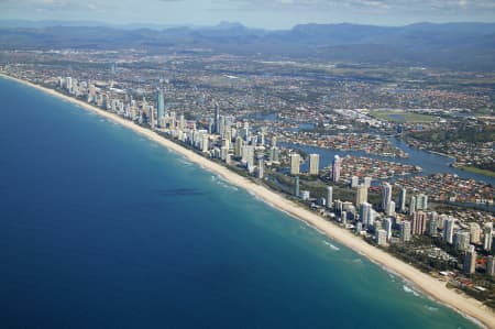 Aerial Image of MAIN BEACH, SURFERS PARADISE AND BROADBEACH.