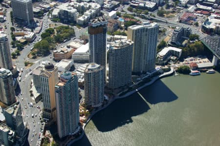 Aerial Image of BRISBANE CITY AND RIVER.