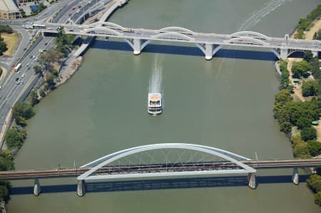 Aerial Image of MERIVALE BRIDGE AND WILLIAM JOLLY BRIDGE, BRISBANE.