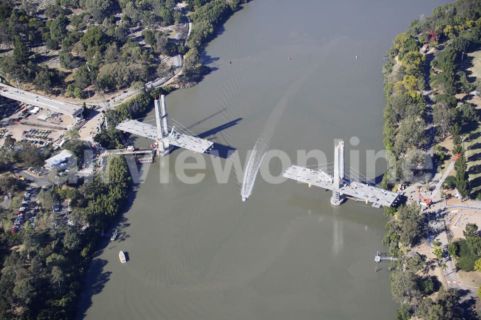 Aerial Image of Unfinished Bridge, Brisbane QLD