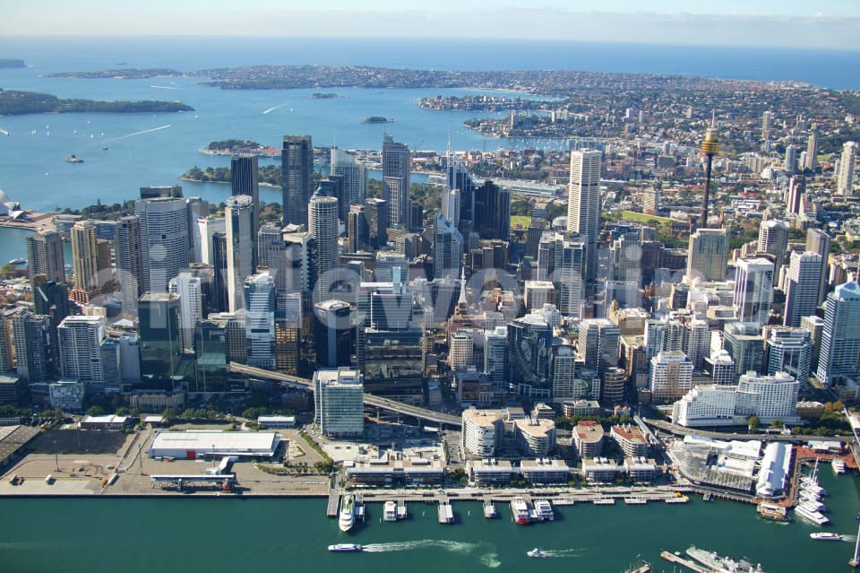 Aerial Image of Darling Harbour and Sydney CBD