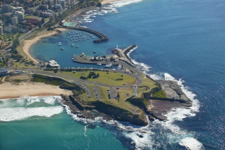 Aerial Image of FLAGSTAFF POINT AND WOLLONGONG HARBOUR.