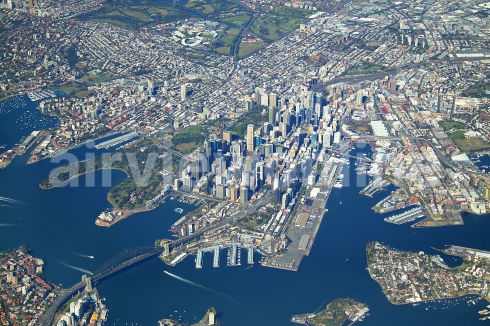 Aerial Image of High Altitude of Sydney CBD