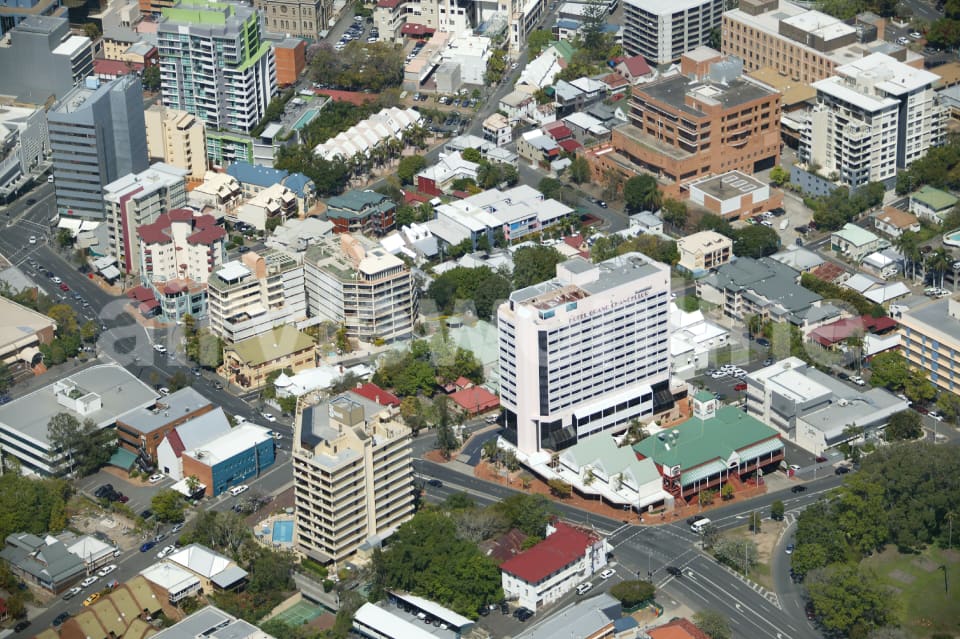 Aerial Image of Leichhardt Street and Wickham Terrace in Brisbane CBD