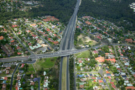 Aerial Image of INTERSECTION OF HILLS MOTORWAY AND WINDSOR ROAD, BAULKHAM HILLS.