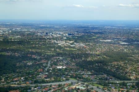 Aerial Image of BAULKHAM HILLS LOOKING SOUTH.
