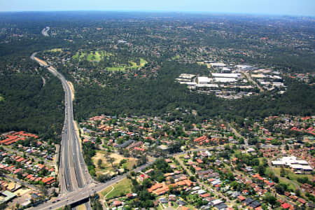 Aerial Image of BAULKHAM HILLS LOOKING EAST.