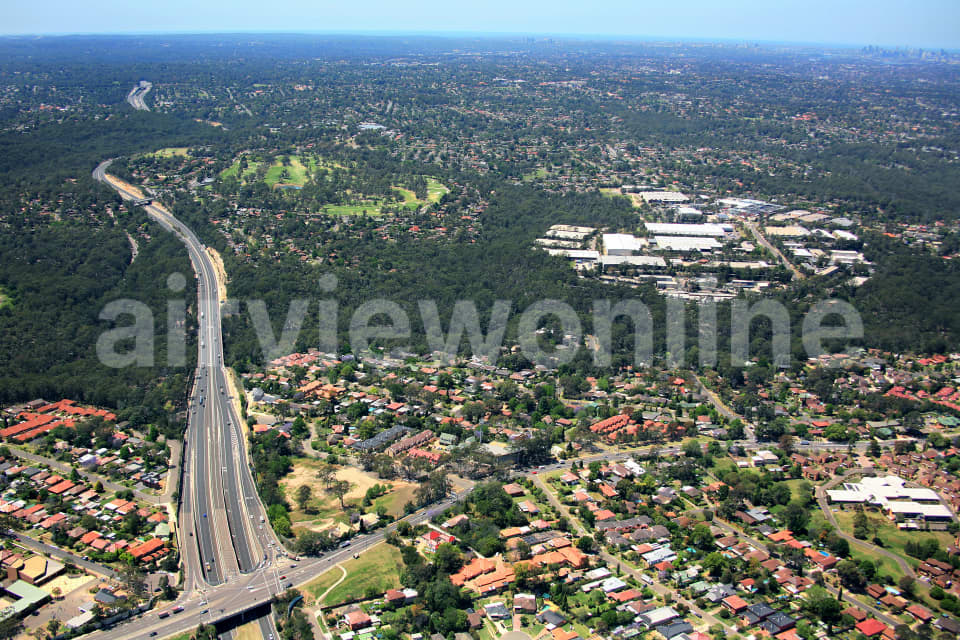 Aerial Image of Baulkham Hills Looking East