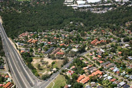 Aerial Image of BAULKHAM HILLS,  NORTHMEAD TO NORTH ROCKS.