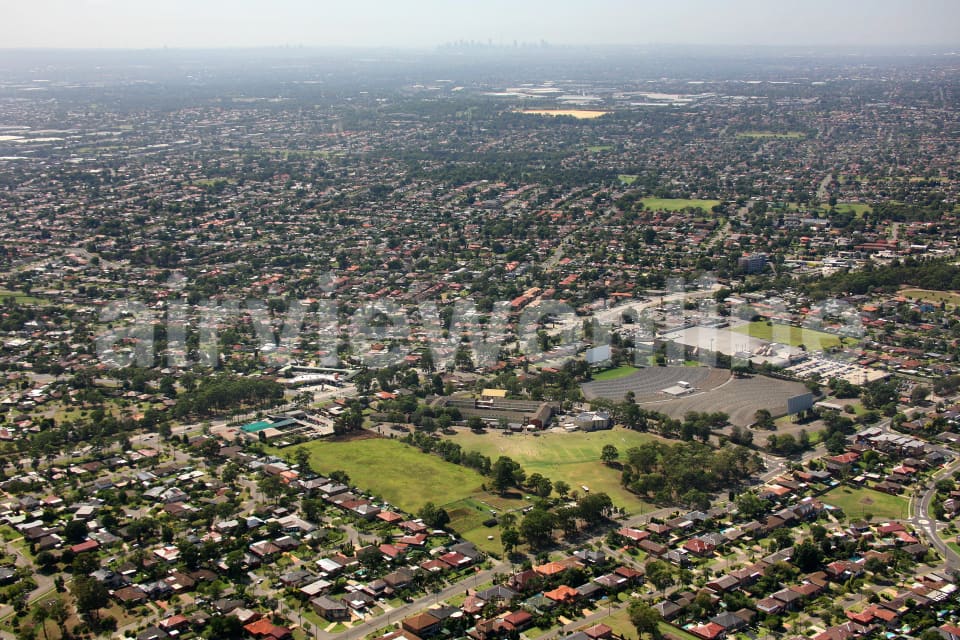 Aerial Image of Bass Hill to Sydney\'s CBD