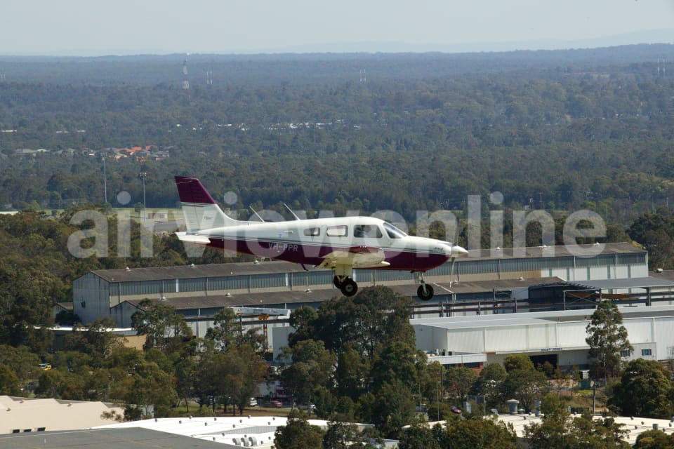 Aerial Image of Aircraft landing at Bankstown Airport