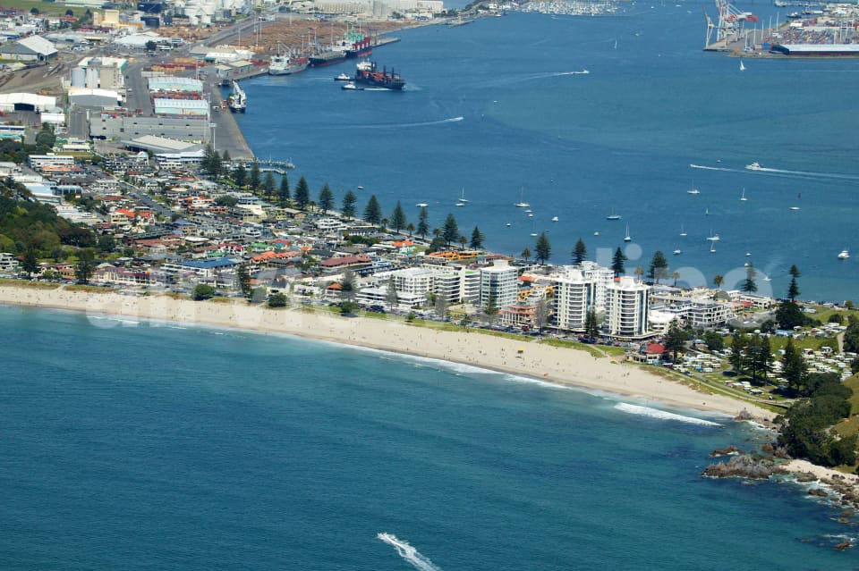 Aerial Image of Main Beach and Pilot Bay, Mount Maungaui