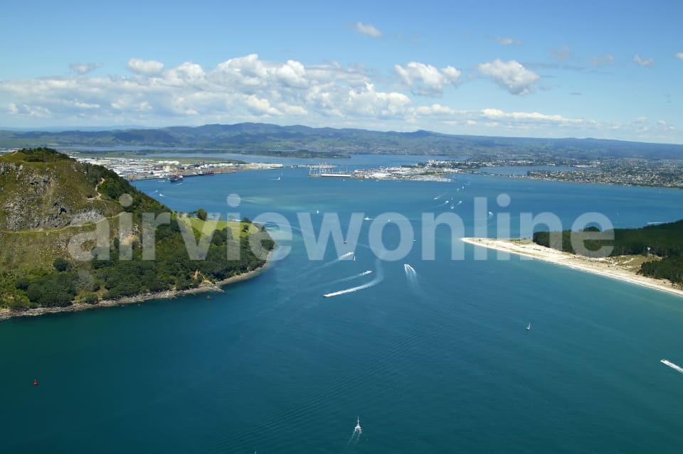 Aerial Image of The Entrance to Tauranga Harbour