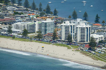 Aerial Image of CLOSEUP OF MAIN BEACH, MOUNT MAUNGANUI.