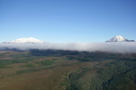 Aerial Image of MOUNT RUAPEHU AND MOUNT NGAURUHOE.