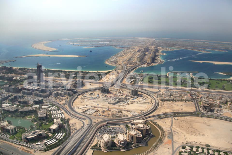 Aerial Image of The Palm Jumeirah Under Construction