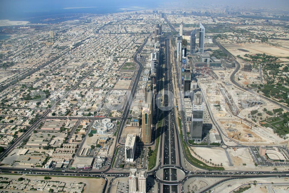 Aerial Image of Sheikh Zayed Rd, Dubai centre