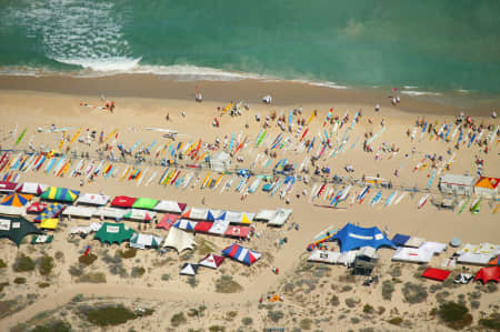 Aerial Image of 2007 AUSTRALIAN MASTERS SURF LIFESAVING CHAMPIONSHIPS, PERTH.