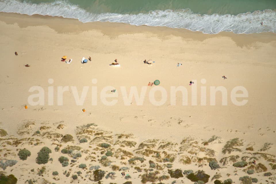 Aerial Image of Sunbathing at Scarborough Beach