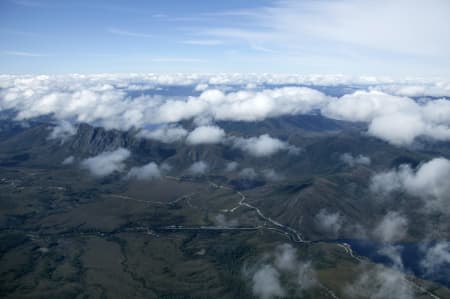 Aerial Image of BETWEEN LAKES GORDON AND PEDDER.