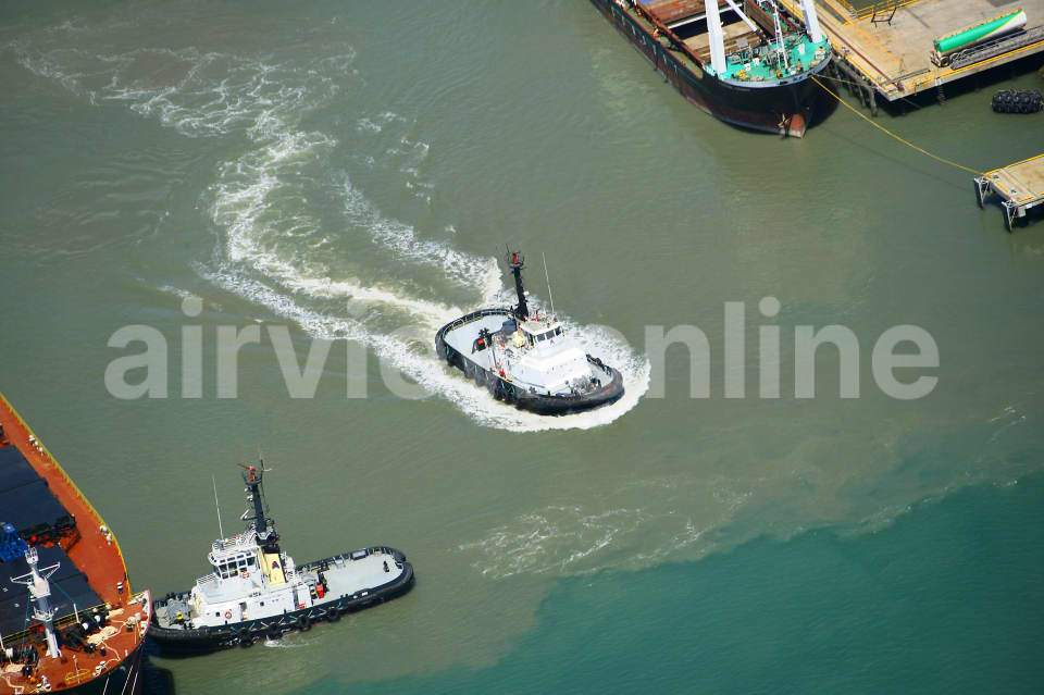 Aerial Image of Tugs at work