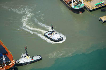 Aerial Image of TUGS AT WORK.