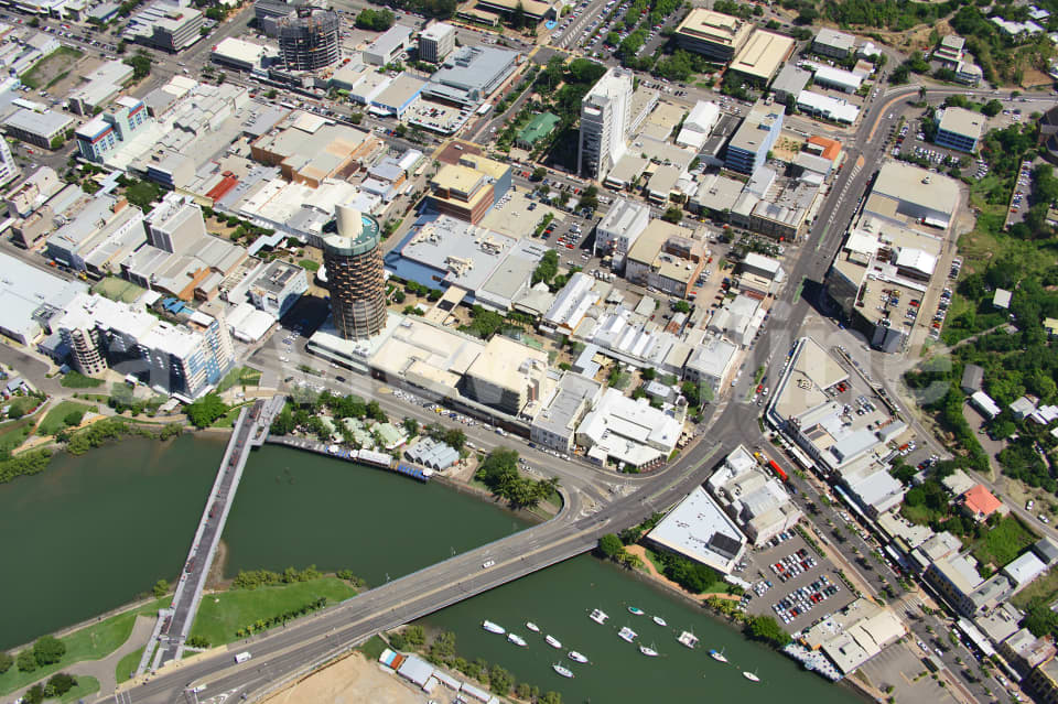 Aerial Image of Victoria Bridge and George Roberts Bridge, Townsville