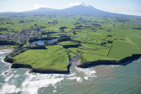 Aerial Image of MOUNT TARANAKI FROM OPUNAKE.