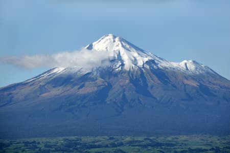 Aerial Image of CLOSEUP OF MOUNT TARANAKI.