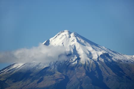 Aerial Image of CLOSEUP OF MOUNT TARANAKI.