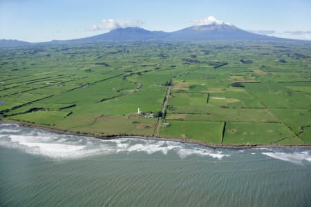 Aerial Image of MOUNT TARANAKI FROM CAPE EGMONT.