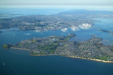 Aerial Image of DEVONPORT AND AUCKLAND CITY.