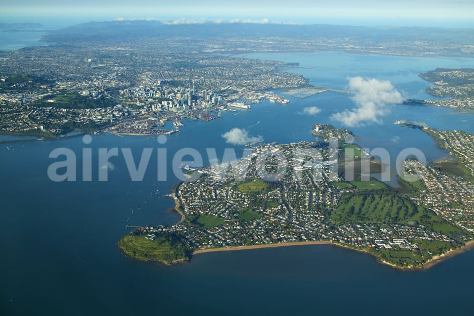 Aerial Image of Devonport and Auckland City