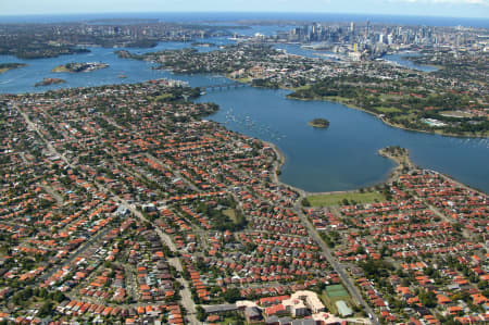 Aerial Image of FIVE DOCK LOOKING EAST.