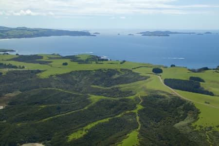 Aerial Image of LOOKING OUT TO SEA FROM BAY OF ISLANDS.