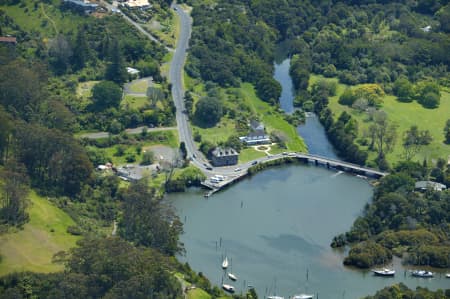 Aerial Image of COUNTRY MANSION AND BRIDGE, BAY OF ISLANDS.