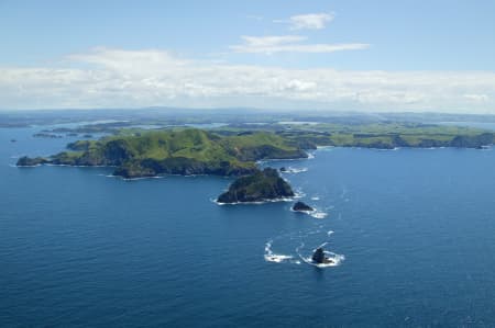 Aerial Image of HARAKEKE ISLAND AND PUREUA PENINSULA.