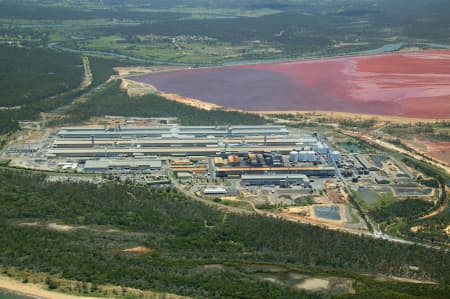 Aerial Image of QUEENSLAND ALUMINA REFINERY GLADSTONE.