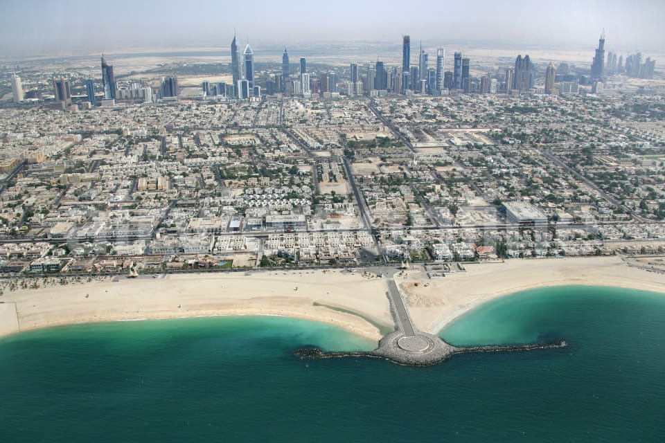 Aerial Image of Jumeirah Beach to  Dubai\'s CBD