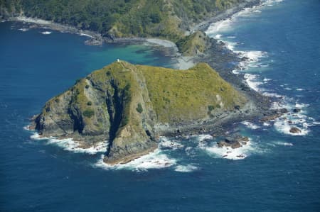 Aerial Image of WHANGARURU HARBOUR OUTCROPS.