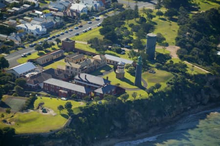 Aerial Image of FORT QUEENSCLIFF LIGHTHOUSE.