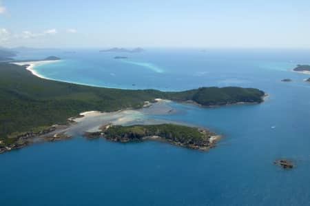Aerial Image of LOOKING OVER WHITEHAVEN BAY.