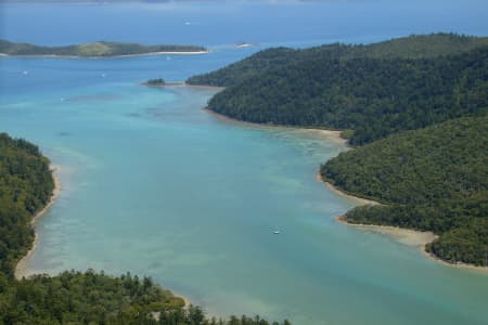 Aerial Image of INLET IN WHITSUNDAY ISLAND.