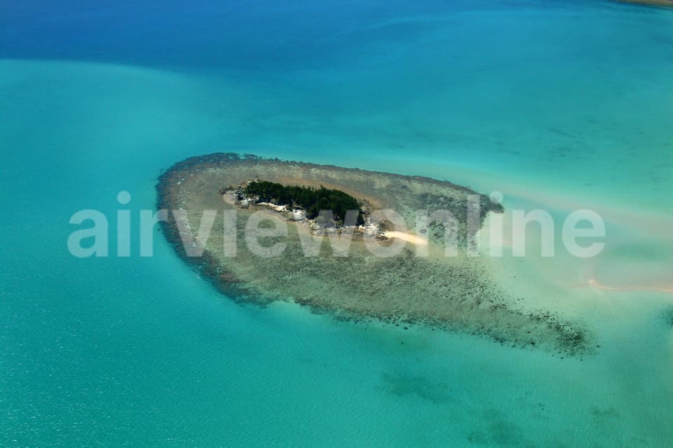 Aerial Image of Small Island in Whitsundays, Queensland