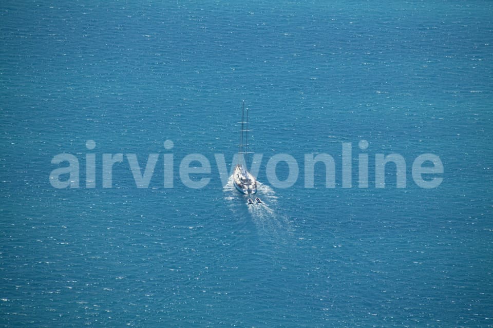 Aerial Image of Yachting in the Whitsundays