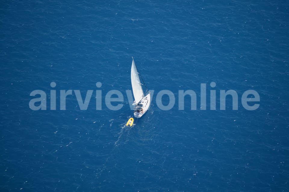 Aerial Image of Yachting in the Whitsundays